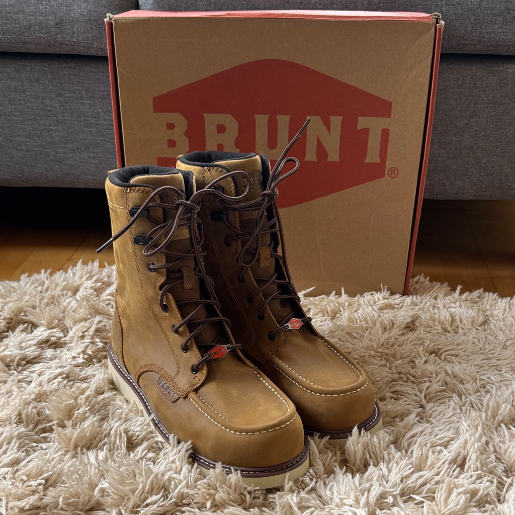 Nwot Brunt Men's The Marin 8” Waterproof (Comp Toe) Brown Work Boots 10.5